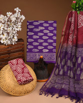 Premium Sanganeri Printed Cotton Suit With Kota Doria Dupatta